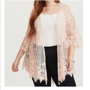 Pale Pink Lace Kimono(Never Worn)